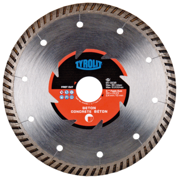 Tarcza diamentowa Tyrolit Premium DCC-FC 150 mm do betonu i cegły (szerokość 2,4 mm)