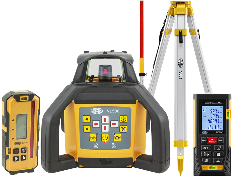 Laser level Nivel System NL500 DIGITAL (+ tripod, + laser stave, + HDM-5 distance meter)