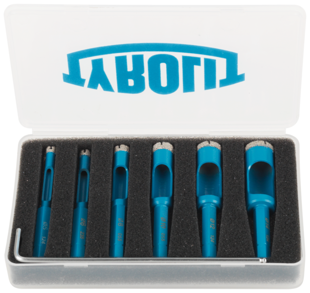 Drill kit Tyrolit Premium DDT Ø 5-14 mm
