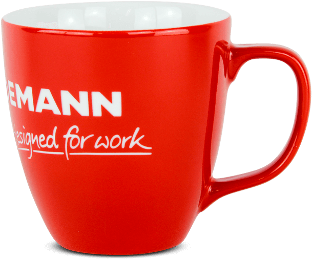 Red porcelain cup Wacker Neuson Weidemann