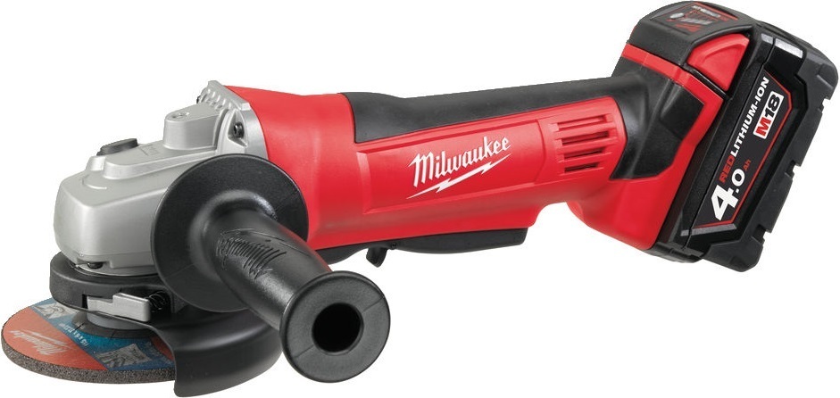 Szlifierka kątowa Milwaukee HD18 AG-115-402C (+ 2x akumulator 4 Ah + ładowarka + walizka)