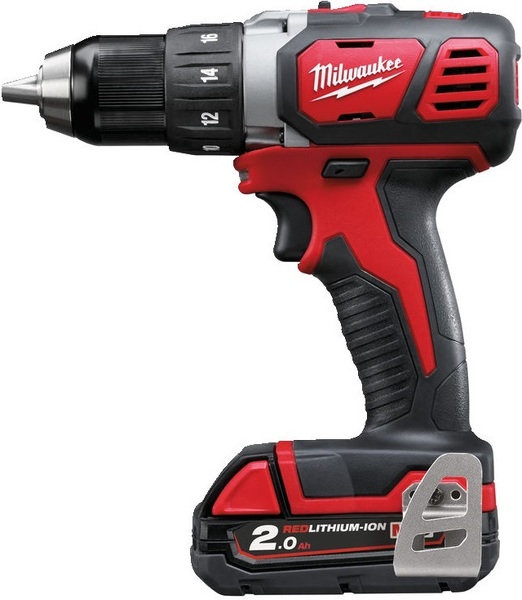 Wiertarko-wkrętarka Milwaukee M18 BDD-202C (+ 2x akumulator 2 Ah + ładowarka + walizka)