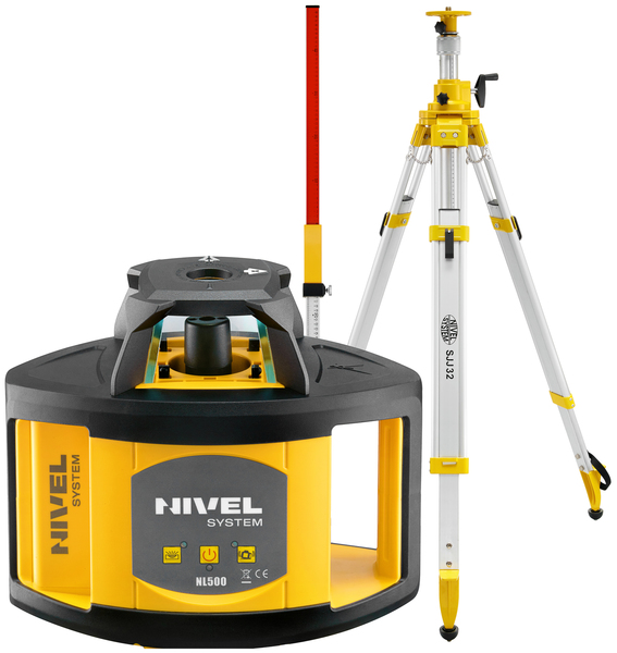 Laser level Nivel System NL500 (+ cranked tripod + laser stave)