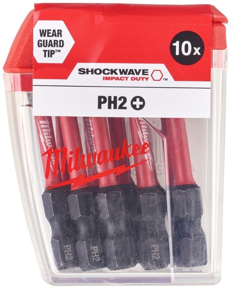 Zestaw bitów Milwaukee Shockwave CD IR PH2 (10 sztuk)