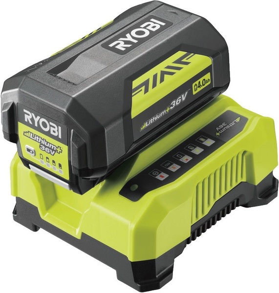Battery 4 Ah and charger Ryobi RY36BC60A-140