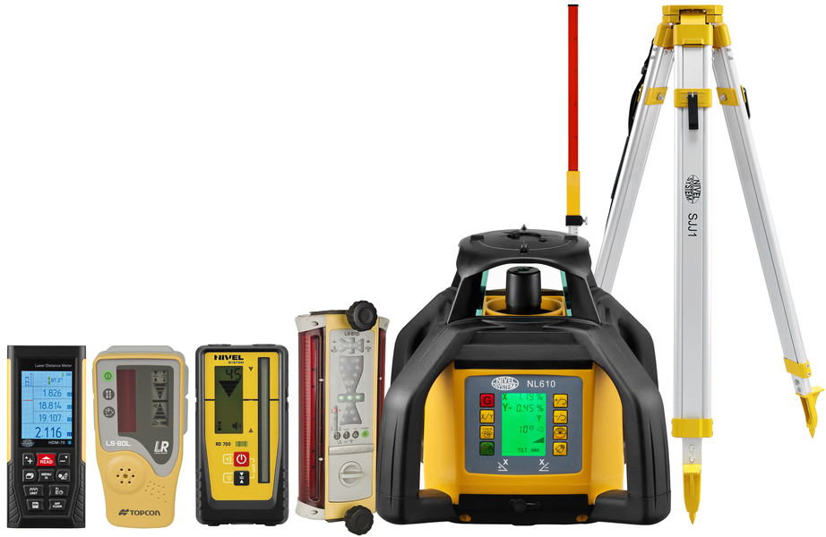 Niwelator laserowy Nivel System NL610 Digital (+ statyw + łata + dalmierz + czujniki + LS-B110)