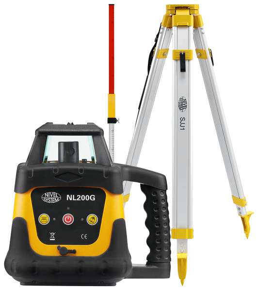 Laser level Nivel System NL200G (+ tripod, + laser stave)