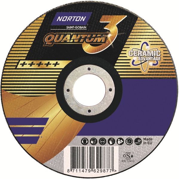 Metal abrasive disc Norton Quantum3 NQ24P 230 mm