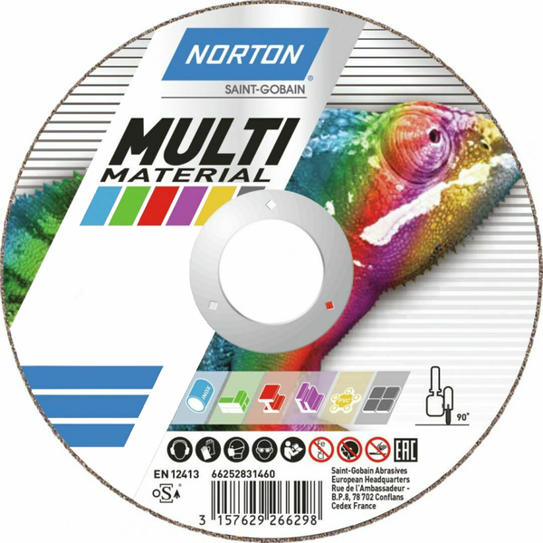 Metal abrasive disc Norton Multi Material C46T 125 x 1.6 mm