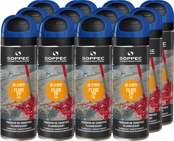 Blue spray paint Soppec FLUO TP (12 pcs.)