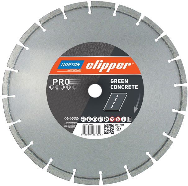 Diamond blade Norton Clipper Pro Green Concrete 350 mm