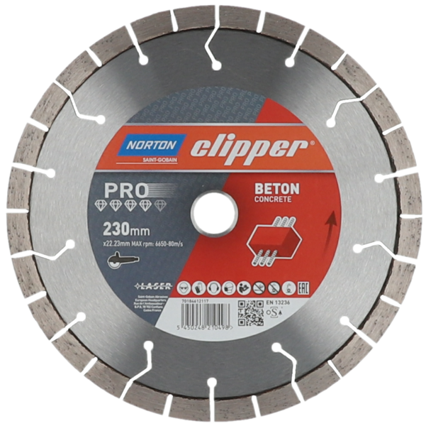Diamond blade Norton Clipper Pro Beton 230 mm