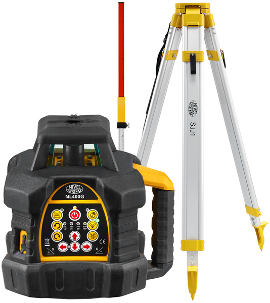 Laser level Nivel System NL400G (+ tripod, + laser stave)