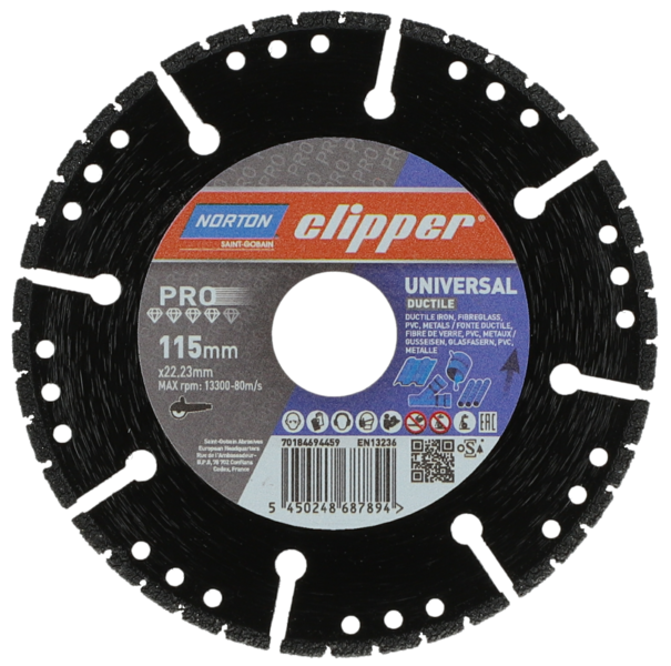 Diamond blade Norton Clipper Pro Universal 115 mm