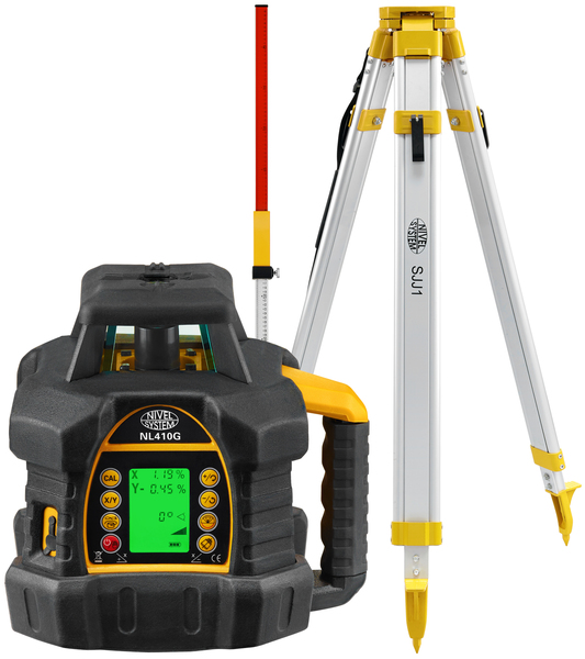 Laser level Nivel System NL410G (+ tripod, + laser stave)