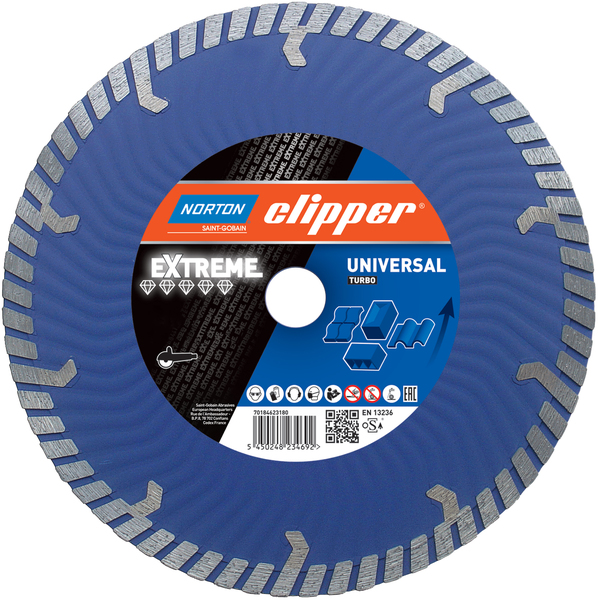 Diamond blade Norton Clipper Extreme Universal Turbo 125 mm