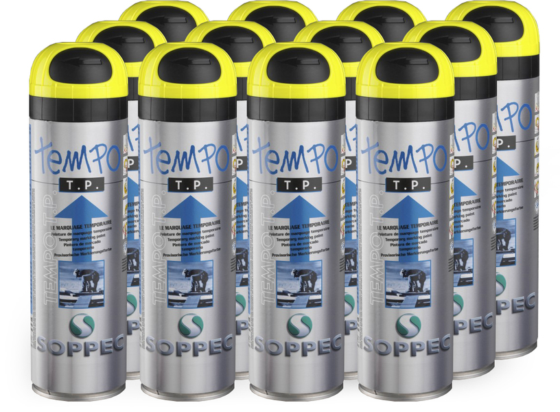 Yellow spray paint Soppec TEMPO TP (12 pcs)