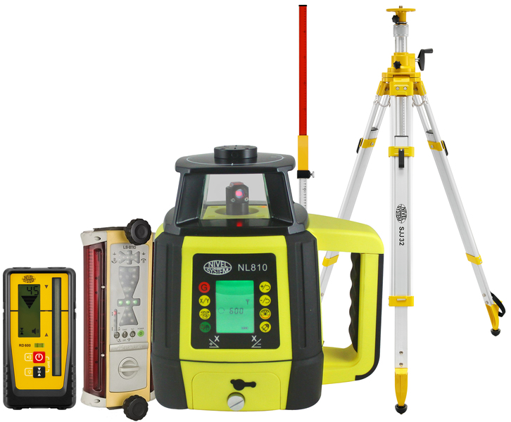 Laser level Nivel System NL810 Digital (+ laser stave, + cranked tripod, + LS-B110 laser sensor)