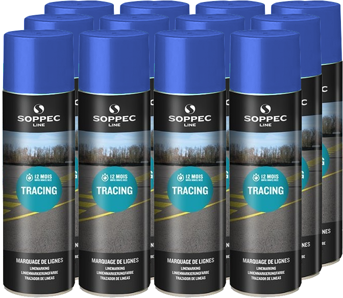 Blue spray paint 500 ml Soppec TRACING (12 pcs.)
