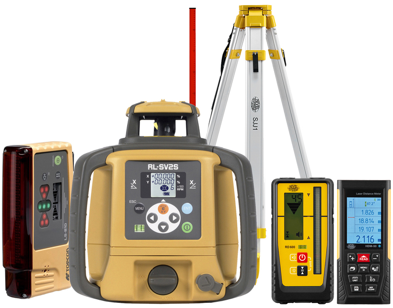 Niwelator laserowy Topcon RL-SV2S DIGITAL (+ statyw + łata + dalmierz + czujnik LS-B10)