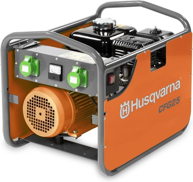 Frequency converters with Husqvarna CFG25 combustion power generator unit
