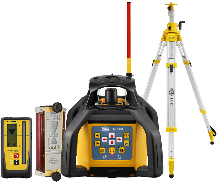 Laser level Nivel System NL600 Digital (+ cranked tripod, + laser stave, + LS-B110 laser sensor)