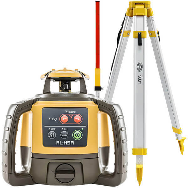 Niwelator laserowy Topcon RL-H5A (+ statyw SJJ1 + łata LS-24), wiązka czerwona, zasięg 800 m