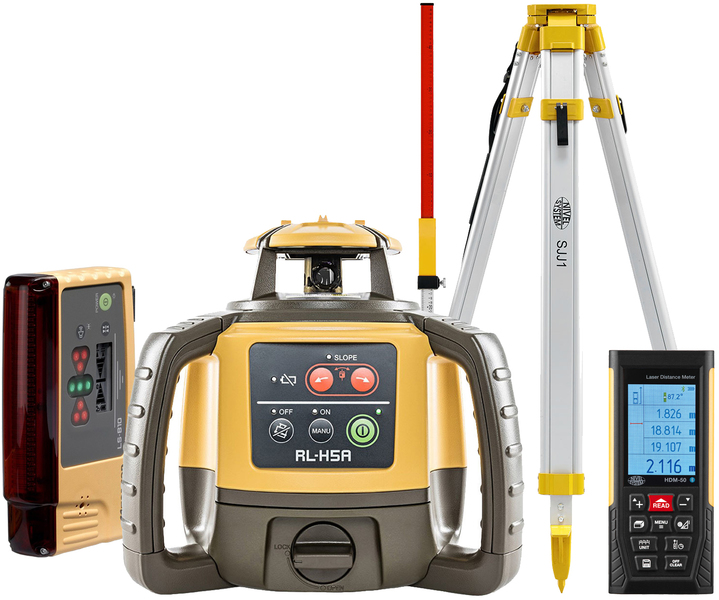 Niwelator laserowy Topcon RL-H5A (+ statyw + łata + dalmierz + czujnik LS-B10)