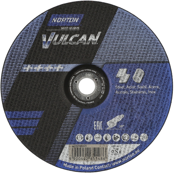 Grinding disk Norton Vulcan Fast Cut 125 x 6,4 x 22,23 mm