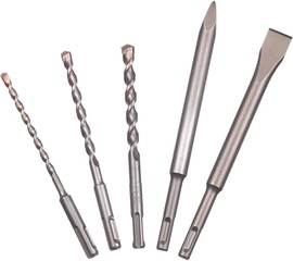Zestaw SDS Plus AEG Powertools (wiertła 6, 8, 10 x 160 mm, dłuto wąskie, szpicak)