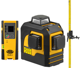 Multi-purpose cross laser Nivel System CL3D-G (+ expansion pole + laser sensor CLS-3)