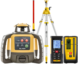 Laser level Topcon RL-H5A Digital (+ cranked tripod, + laser stave, + distance meter)