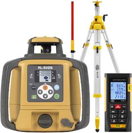 Laser level Topcon RL-SV2S (+ cranked tripod, + laser stave, + distance meter)