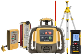 Laser level Topcon RL-H5A (+ cranked tripod, + laser stave, + distance meter, + LS-B110W PRO laser sensor)