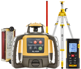 Laser level Topcon RL-H5A (+ cranked tripod, + laser stave, + distance meter, + LS-B110 laser sensor)