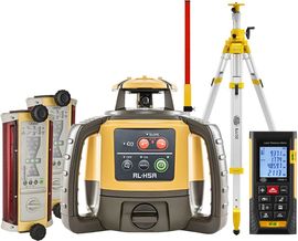 Laser level Topcon RL-H5A (+ cranked tripod, + laser stave, + distance meter, + 2x LS-B110 laser sensor)