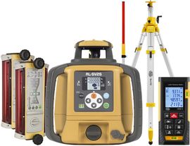 Laser level Topcon RL-SV2S (+ cranked tripod, + laser stave, + distance meter,  + 2x LS-B110W laser sensor)