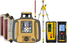 Laser level Topcon RL-SV2S DIGITAL (+ craked tripod, + laser stave, + distance meter, + 2x LS-B110W laser sensor)