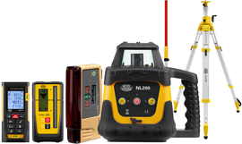 Niwelator laserowy Nivel System NL200 Digital (+ statyw korbowy + łata + dalmierz + czujnik LS-B10)