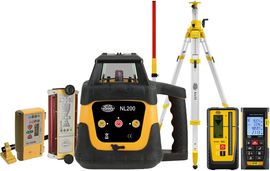 Niwelator laserowy Nivel System NL200 Digital (+ statyw korbowy + łata + dalmierz + czujnik LS-B110W PRO)