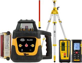 Niwelator laserowy Nivel System NL200 Digital (+ statyw korbowy + łata + dalmierz + czujnik LS-B110)