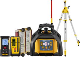 Laser level Nivel System NL600 Digital (+ cranked tripod, + laser stave, + distance meter, + 2x LS-B110W laser sensor)