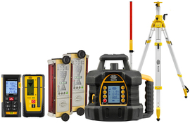 Niwelator laserowy Nivel System NL410 Digital (+ statyw korbowy + łata + dalmierz + 2x czujnik LS-B110W)