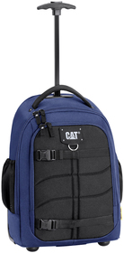 Wheeled backpack Caterpillar Harry black with navy blue elements