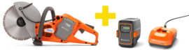 Akumulatorowa przecinarka Husqvarna K535i (230 mm), głębokość cięcia 76 mm (akumulator BliX B330X + ładowarka C750X)