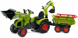 Tractor on pedals with trailer FALK Claas Axos for children