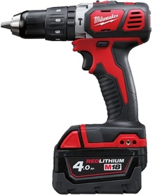 Wiertarko-wkrętarka udarowa Milwaukee M18 BPD-402C (+ 2x akumulator 4 Ah + ładowarka + walizka)