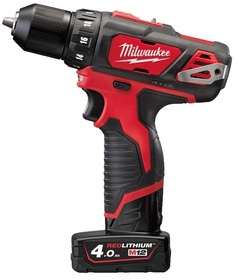 Wiertarko-wkrętarka Milwaukee M12 BDD-402C (+ 2x akumulator 4 Ah + ładowarka + walizka)
