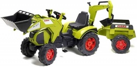 Large Claas pedal tractor with trailer FALK for children