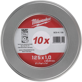 Tarcza ścierna Milwaukee SCS 41 Pro+ 125 mm do metalu (10 sztuk w metalowym opakowaniu)